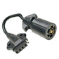7-Way Round to 5-Way Flat Boat Trailer Adapter Plug, 8 in.