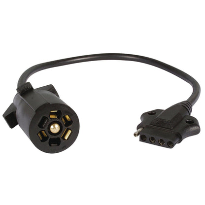 7-Way Round to 5-Way Flat Adapter w/ Lead