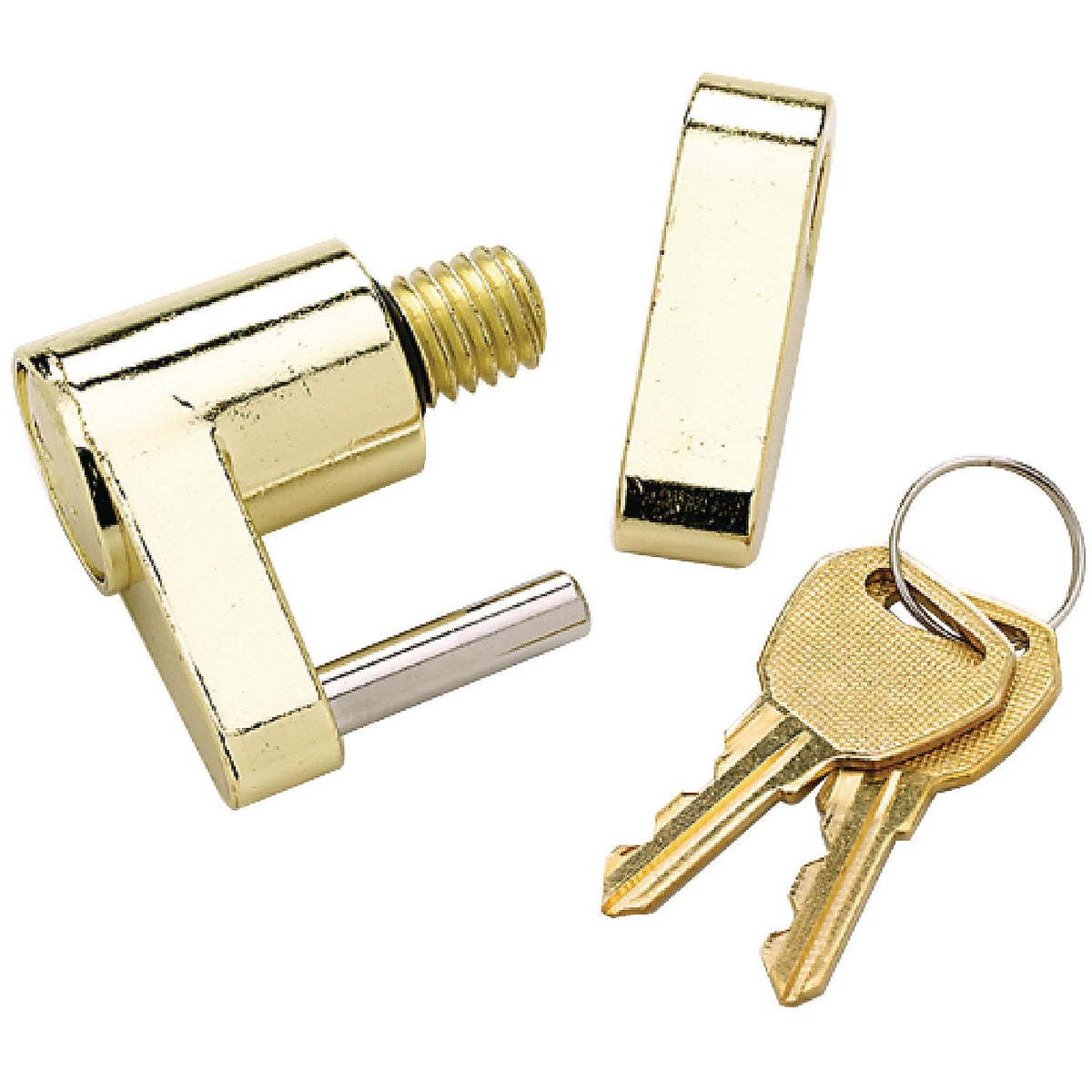 Solid Brass Trailer Hitch Lock, 1/4in Pin Diameter