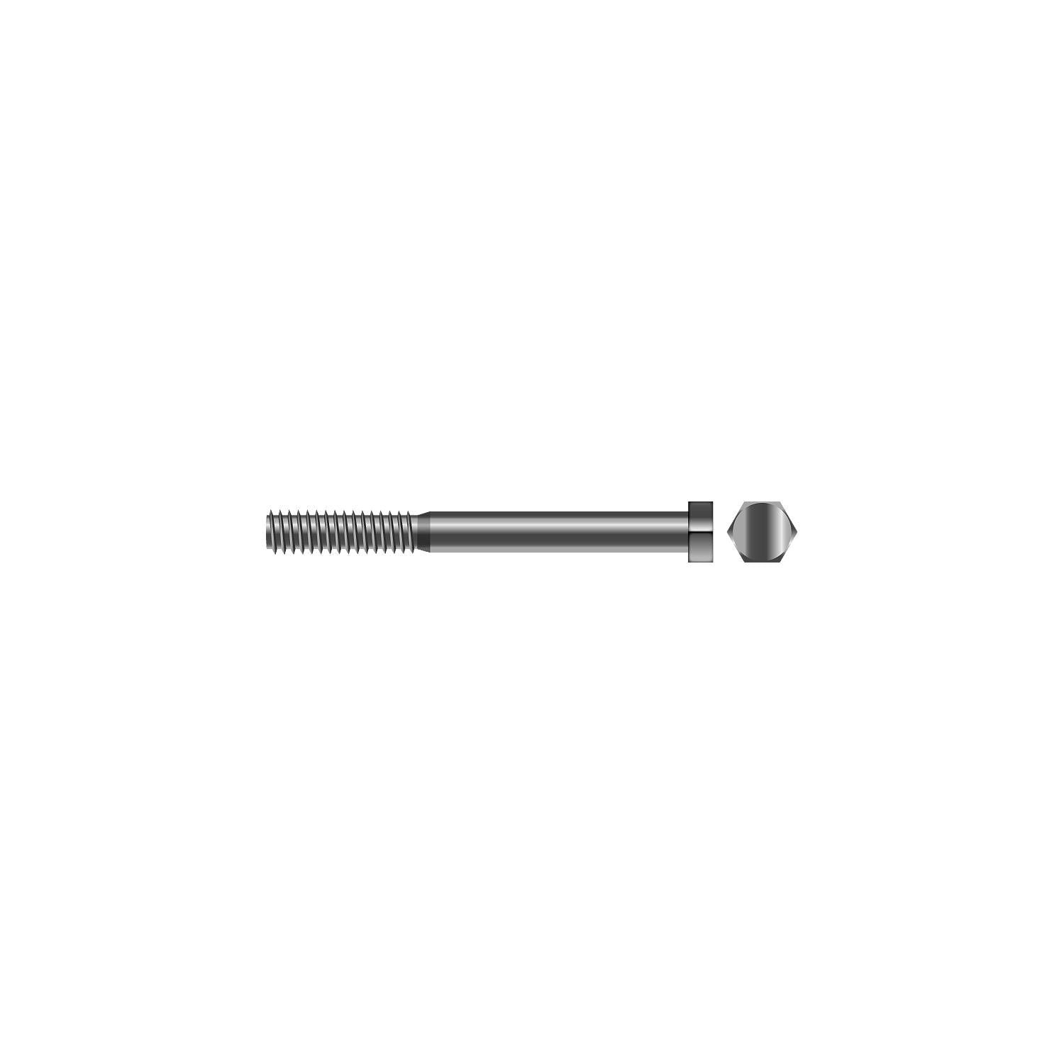 1/4-20 x 4-1/2in 18-8 Stainless Steel Hex Head Cap Screw, 10/PK