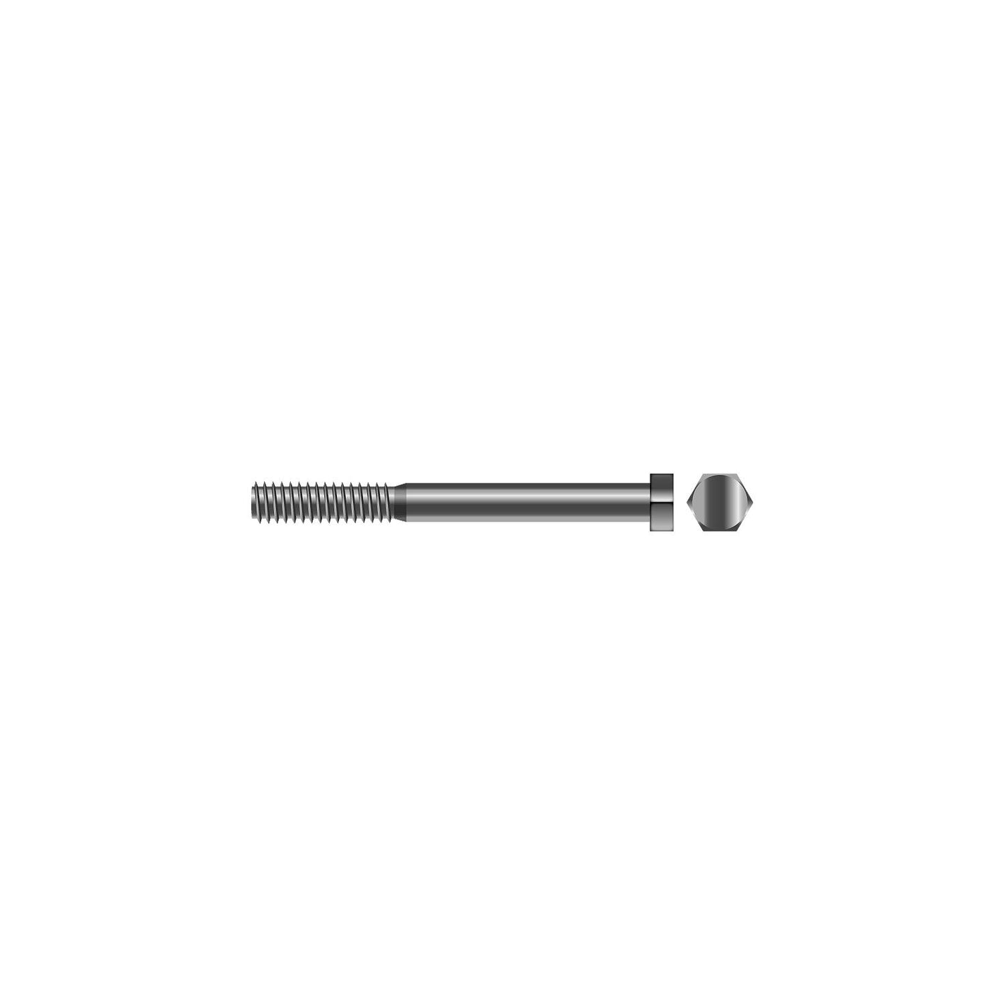 3/8-16 x 5in 316 Stainless Steel Hex Head Cap Screw, 5/PK