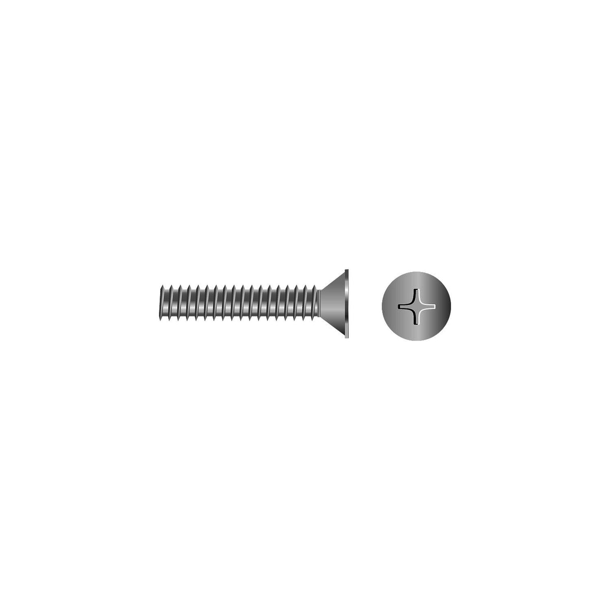 5/16-18 x 6in 18-8 Stainless Steel Phillips Flat Head Machine Screw, 5/PK