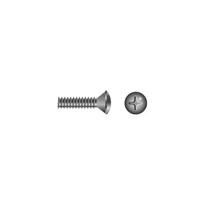 6-32 x 5/8in 18-8 Stainless Steel Phillips Oval Head Machine Screw, 100/PK