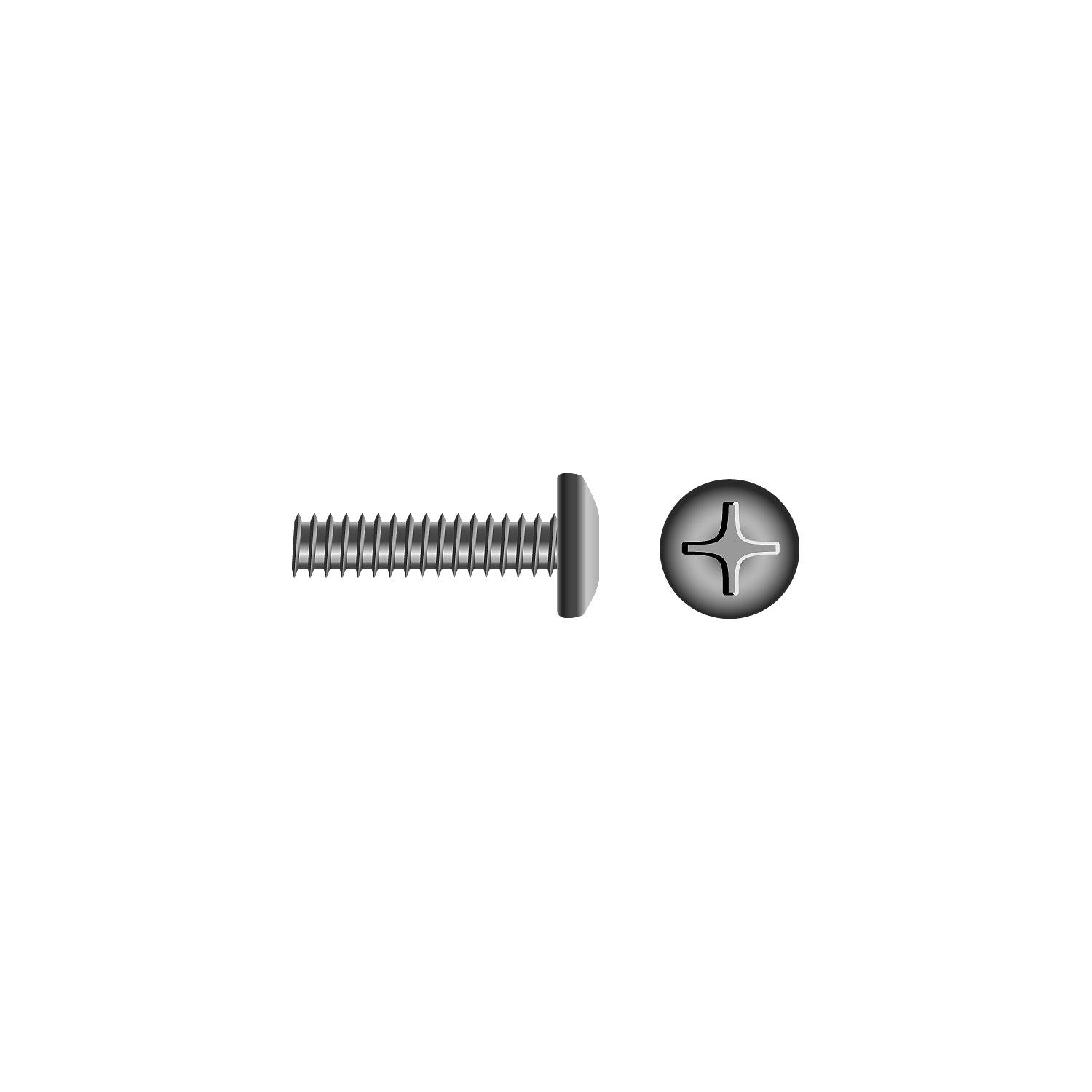 1/4-20 x 2in 18-8 Stainless Steel Phillips Pan Head Machine Screw, 50/PK