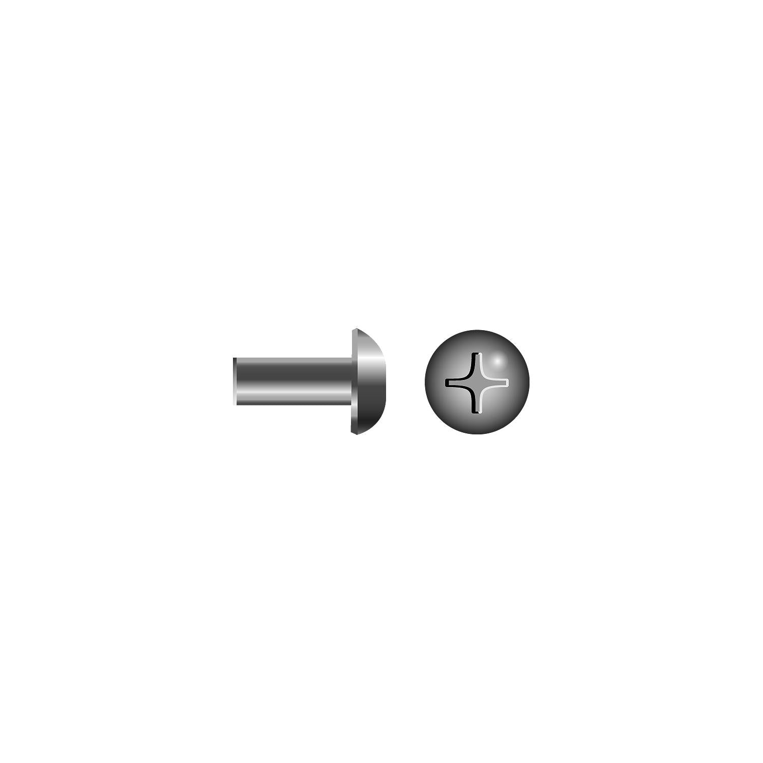 1/4-20 x 5/8in 18-8 Stainless Steel Phillips Barrel Nut w/ Truss Head, 25/PK