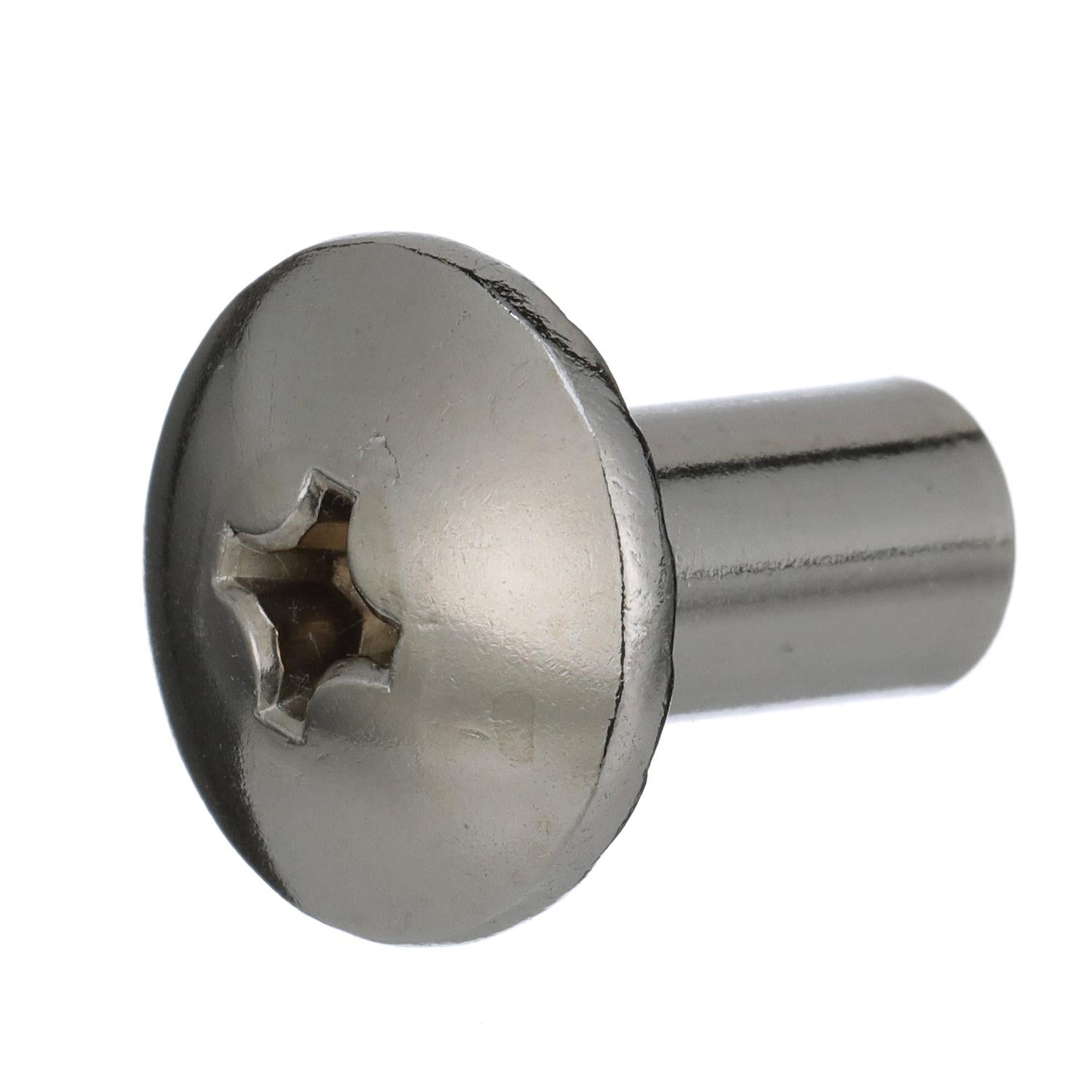 1/4-20 x 5/8in 18-8 Stainless Steel Phillips Barrel Nut w/ Truss Head, 25/PK
