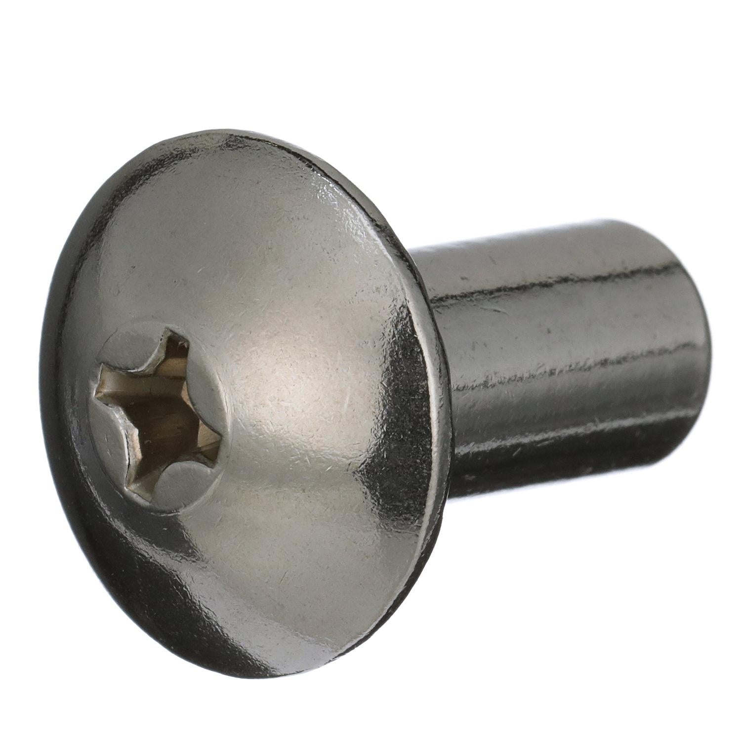 5/16-18 x 3/4in 18-8 Stainless Steel Phillips Barrel Nut w/ Truss Head, 10/PK
