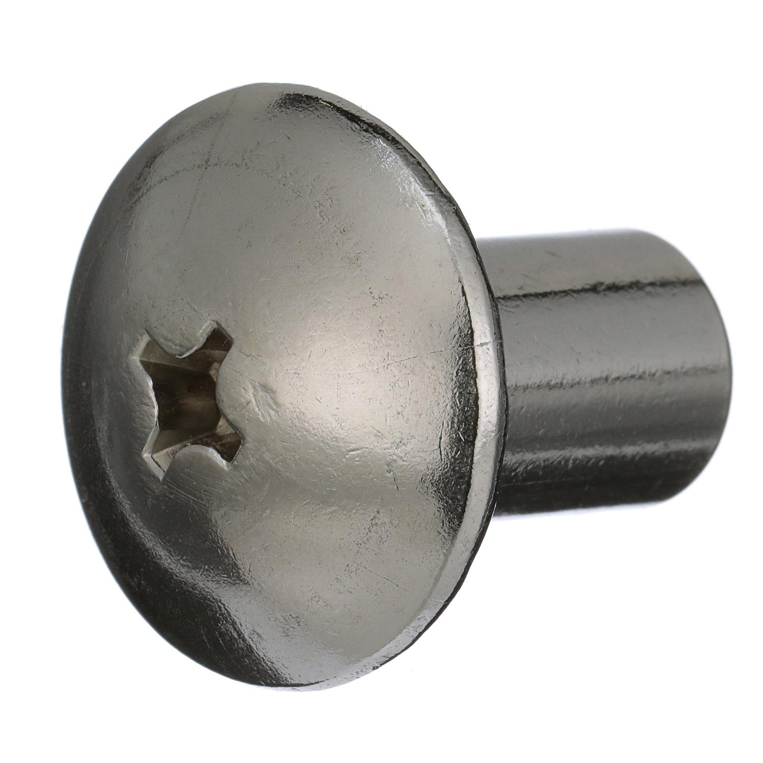 3/8-16 x 3/4in 18-8 Stainless Steel Phillips Barrel Nut w/ Truss Head, 10/PK
