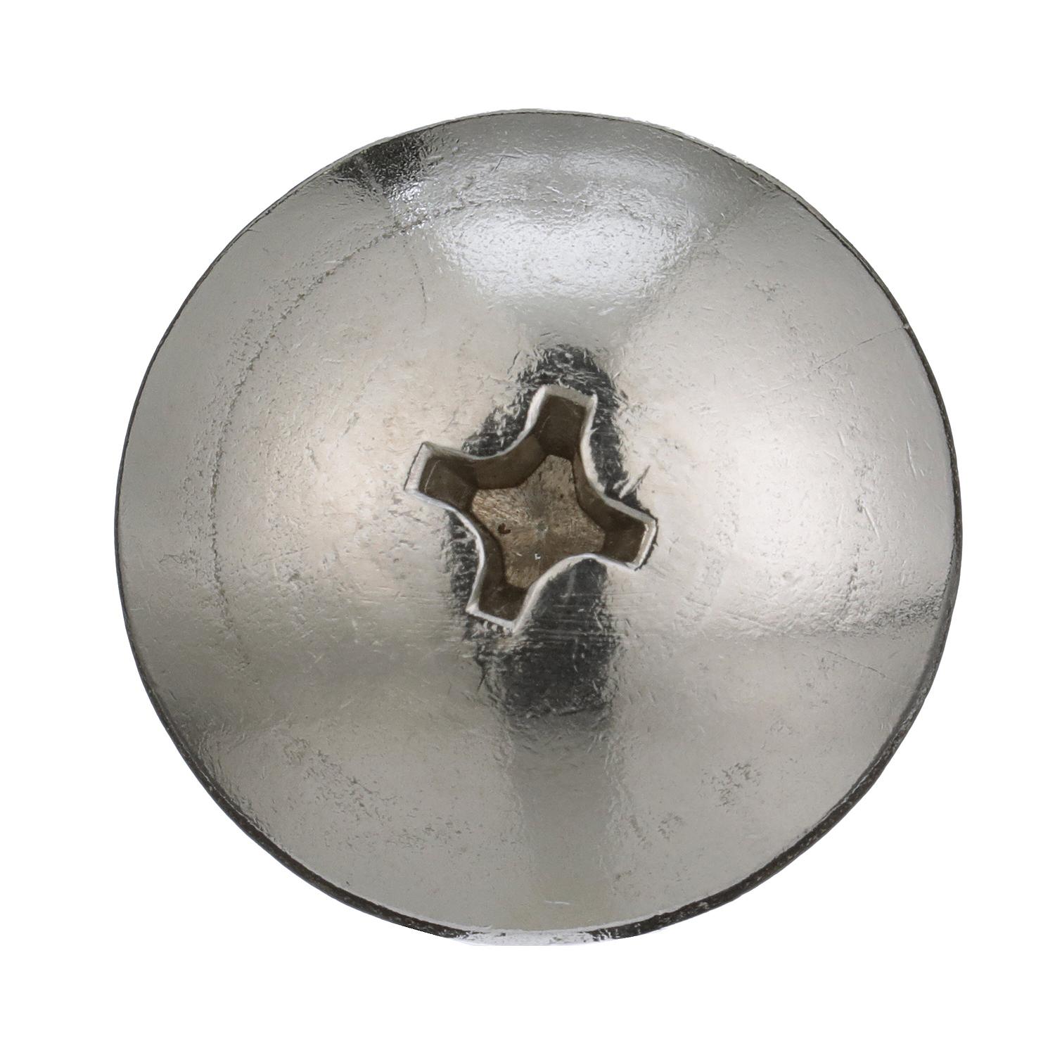 3/8-16 x 3/4in 18-8 Stainless Steel Phillips Barrel Nut w/ Truss Head, 10/PK