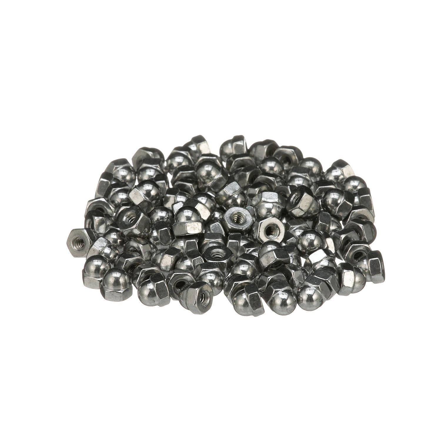 6-32 18-8 Stainless Steel Acorn Cap Nut, 100/PK