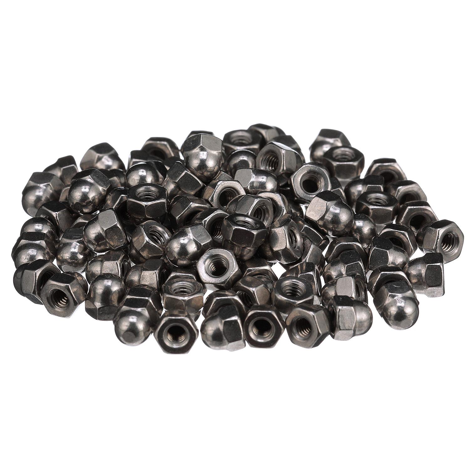 8-32 18-8 Stainless Steel Acorn Cap Nut, 100/PK