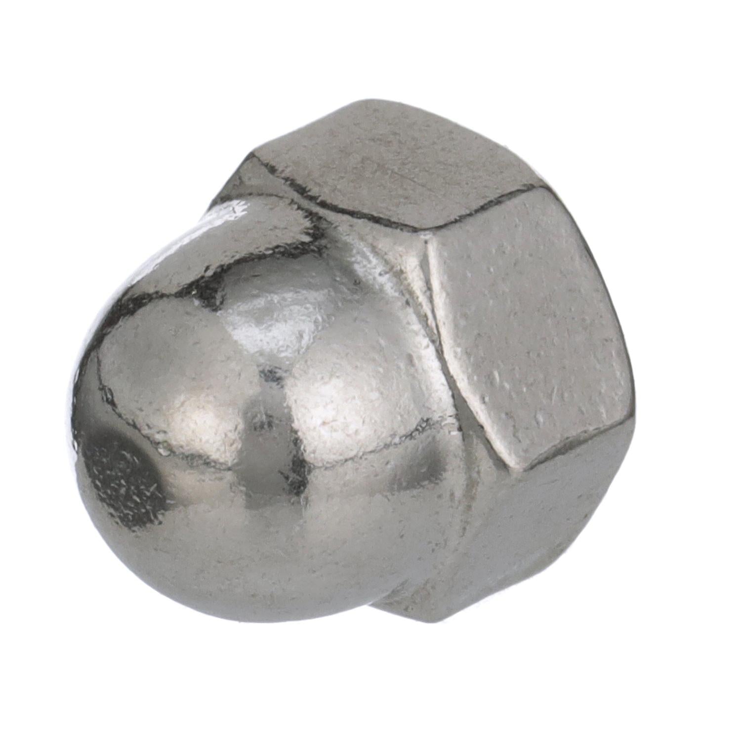 10-32 18-8 Stainless Steel Acorn Cap Nut, 100/PK