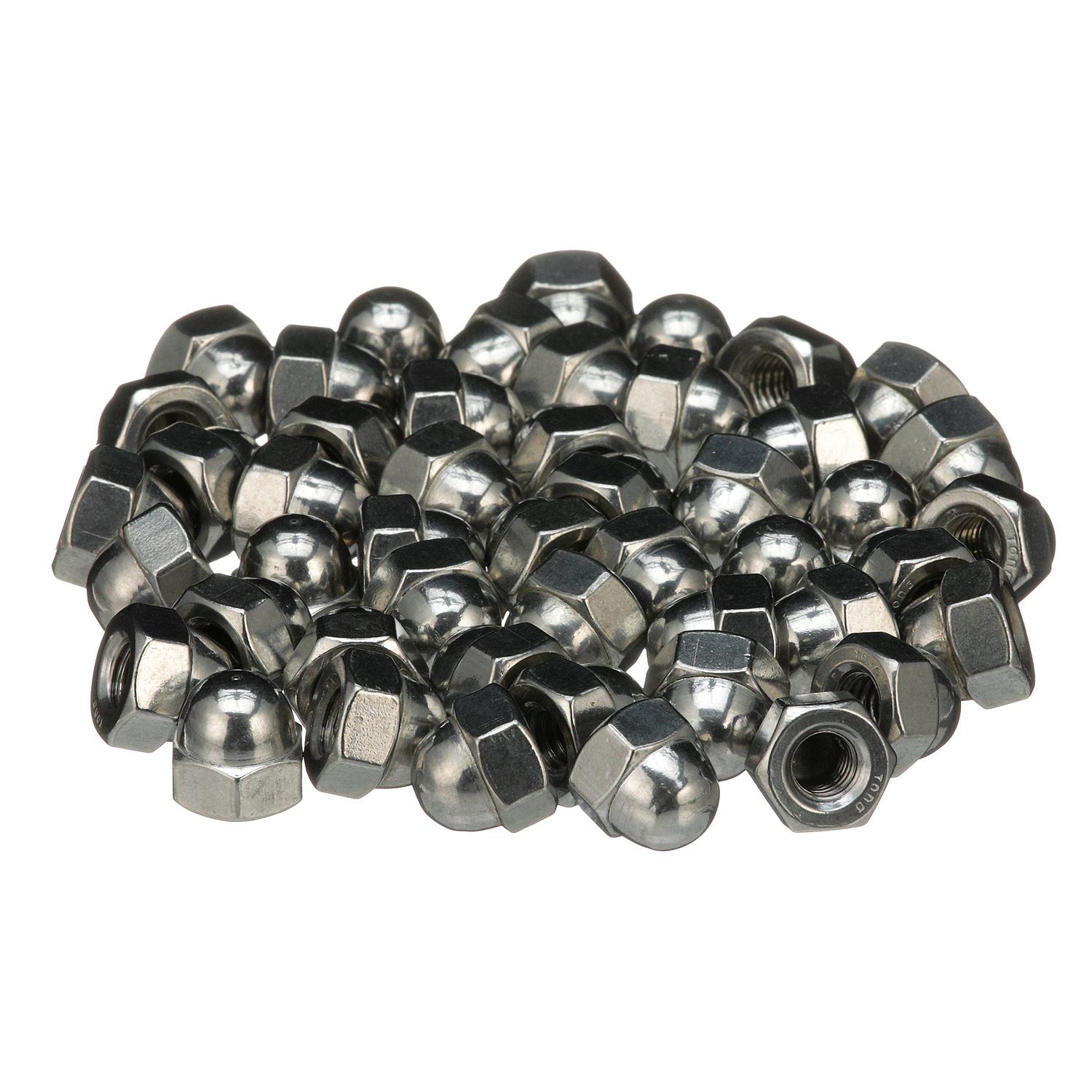 5/16-18 18-8 Stainless Steel Acorn Cap Nut, 50/PK