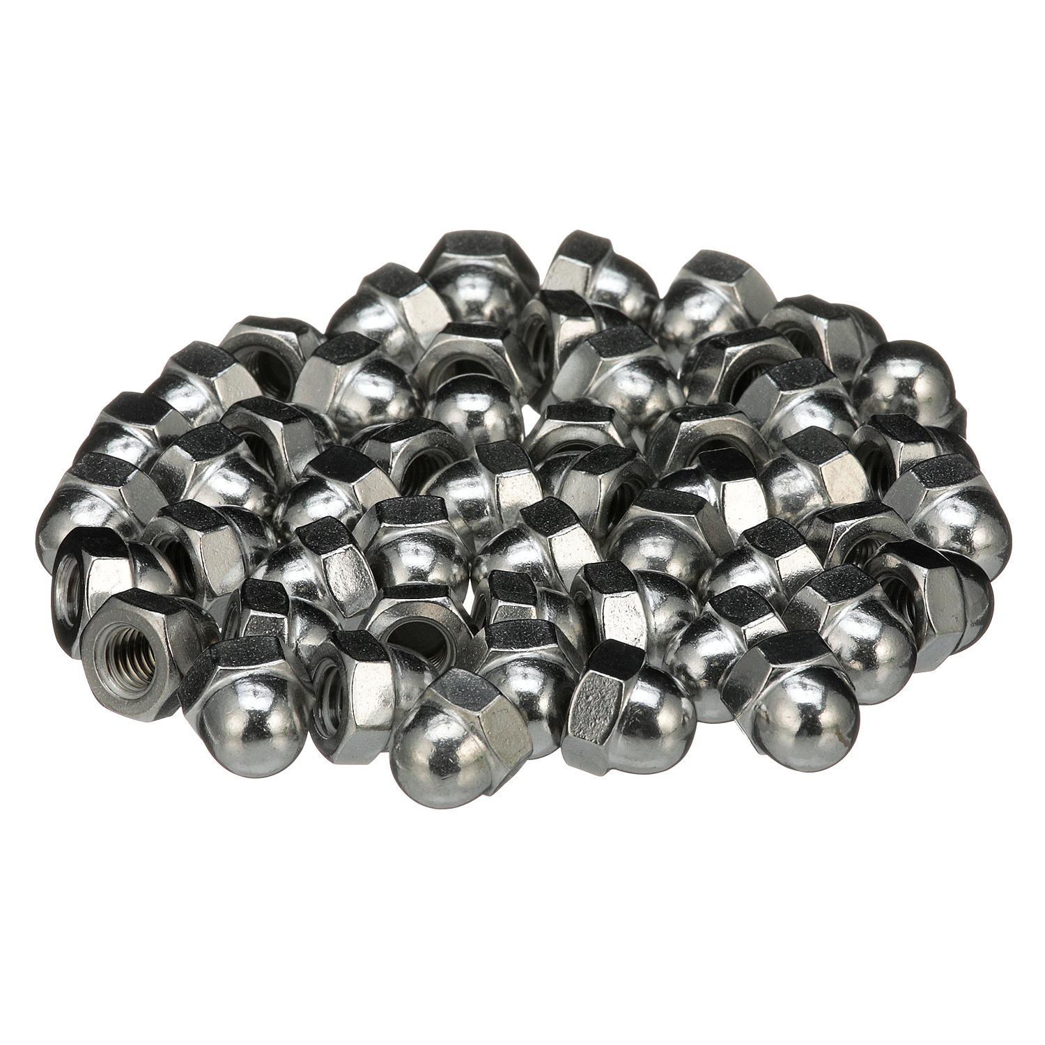 3/8-16 18-8 Stainless Steel Acorn Cap Nut, 50/PK