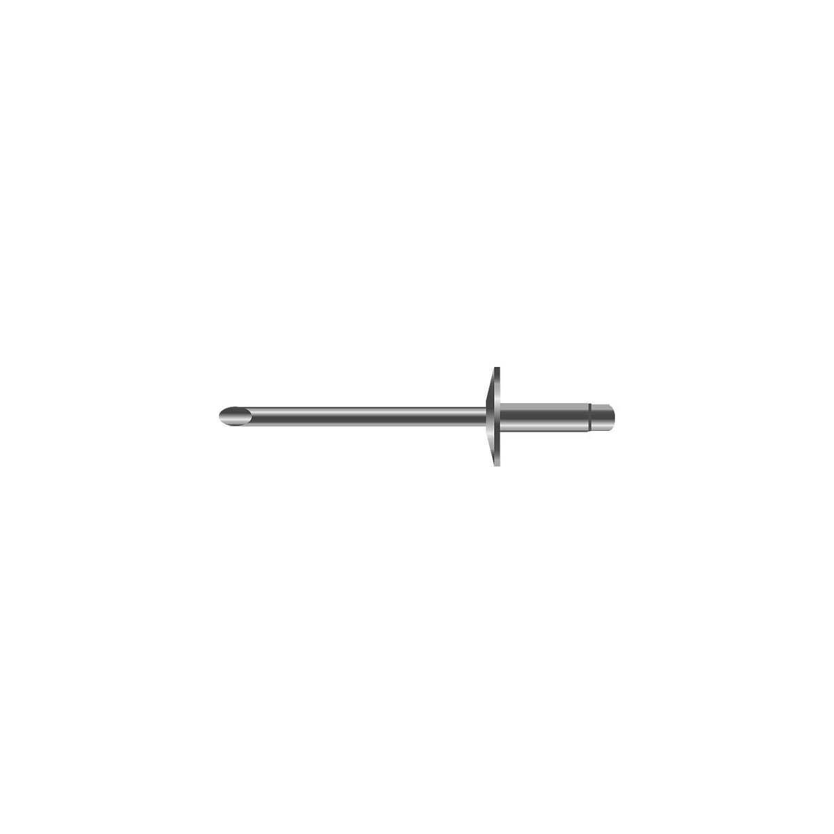 1/8in x 1/4in 18-8 Stainless Steel Blind Rivet, 100/PK