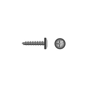 #10 x 1-1/2in Stainless Steel Phillips Tapping Screw - Pan Head, 6/PK