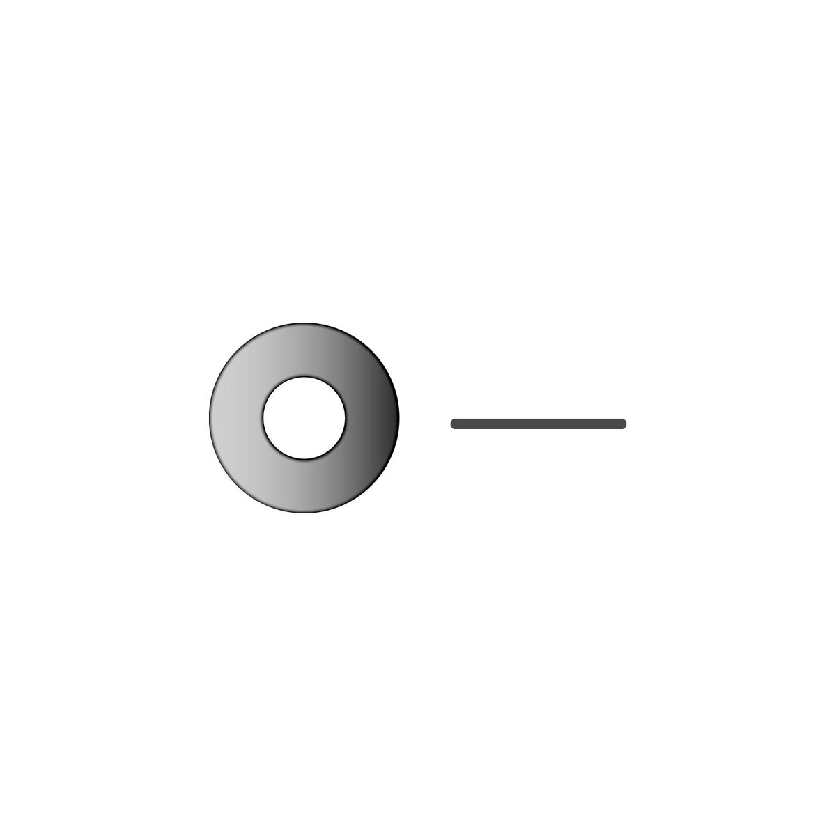 #10 316 Stainless Steel Flat Washer, .050in Thick, OD 9/16in, 100/PK
