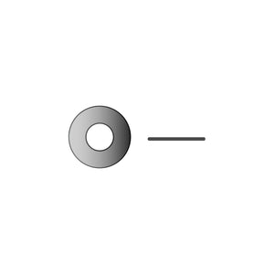 #10 316 Stainless Steel Flat Washer, .050in Thick, OD 9/16in, 100/PK