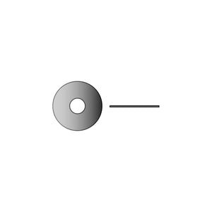 #10 18-8 Stainless Steel Fender Washer, .062in Thick, OD 1in, 100/PK