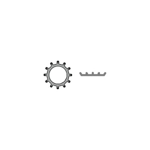#10 410 Stainless Steel External Tooth Lock Washer, 100/PK