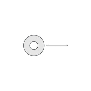 #10 Nylon Flat Washer, 0.32in Thick, OD 7/16in, 100/PK
