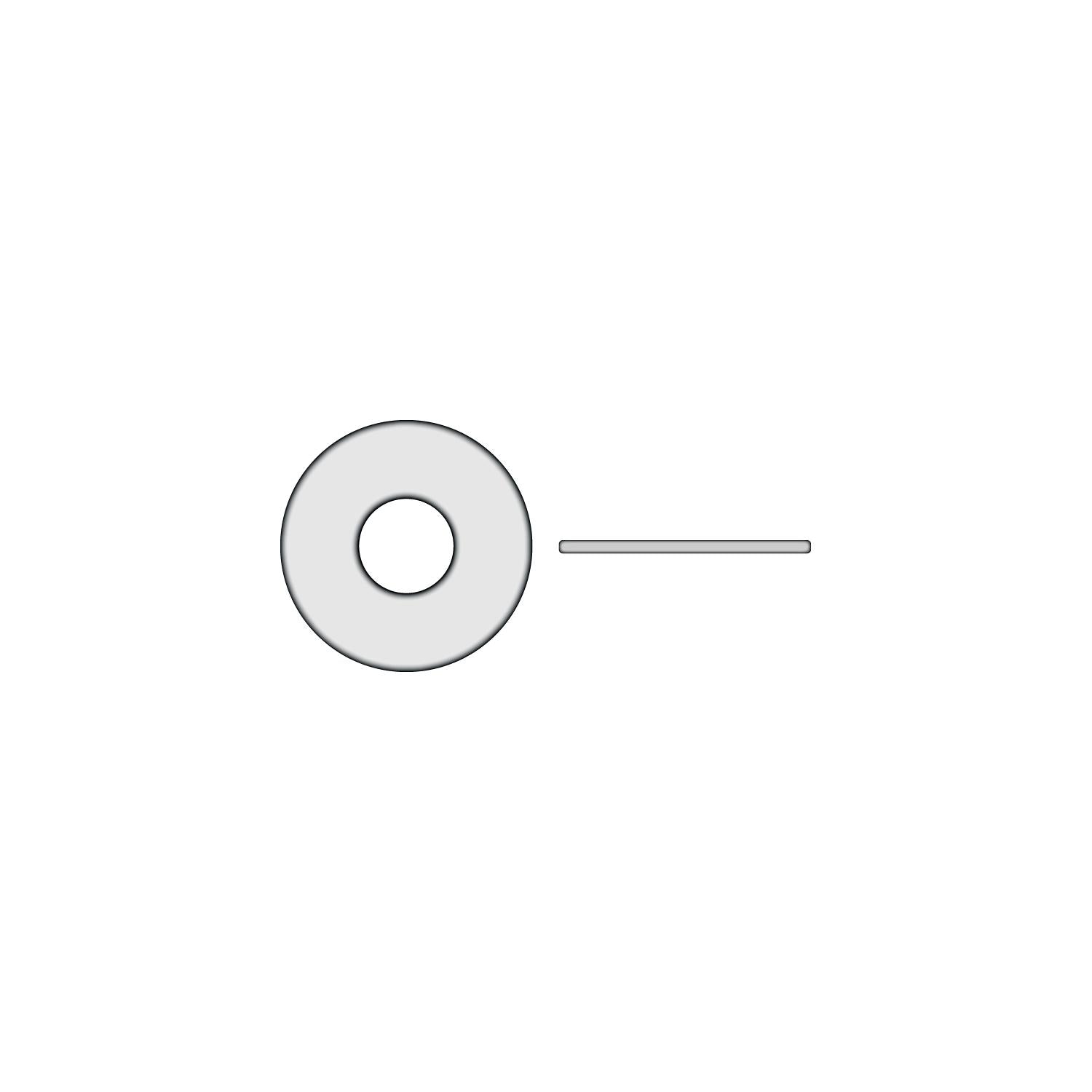 #8 Nylon Flat Washer,, 10/PK