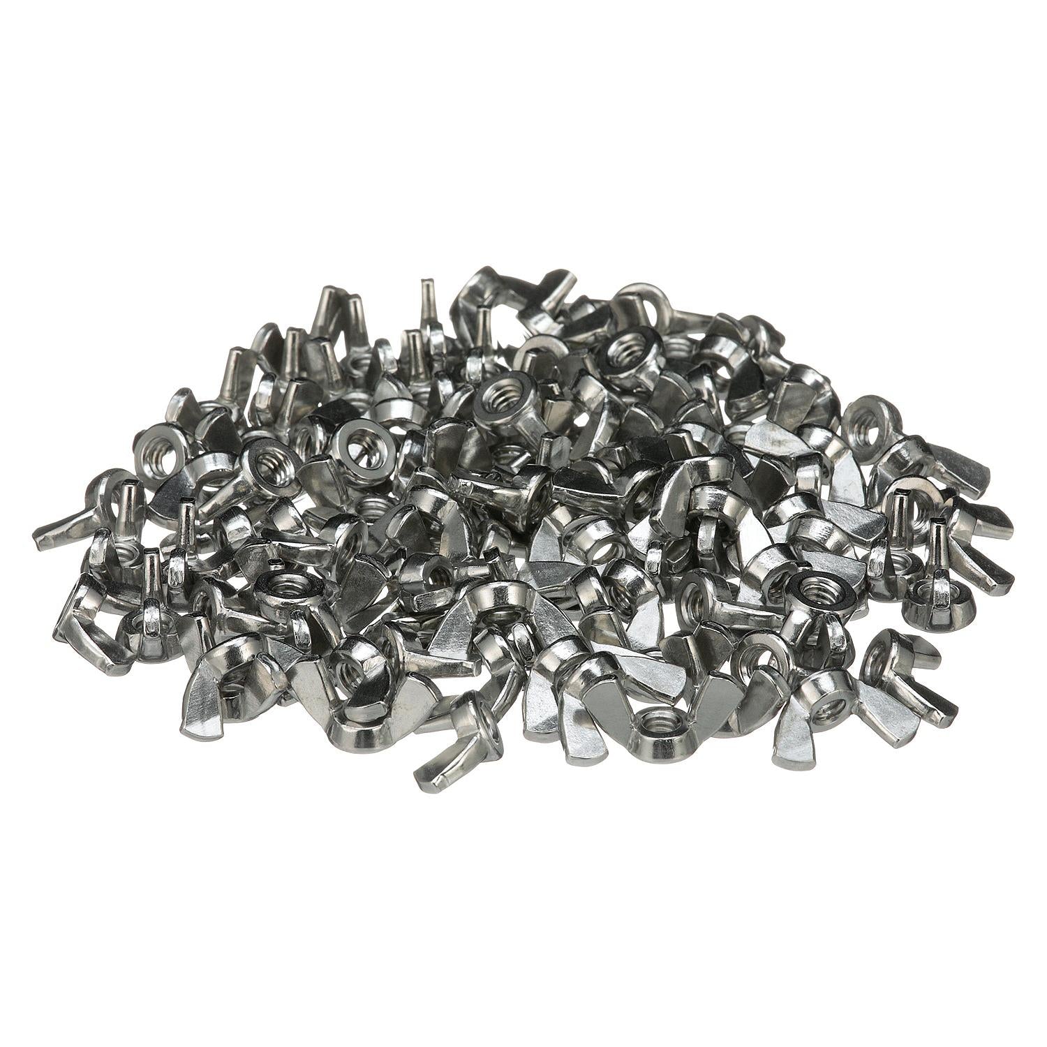1/4-20 18-8 Stainless Steel Wing Nut, 100/PK