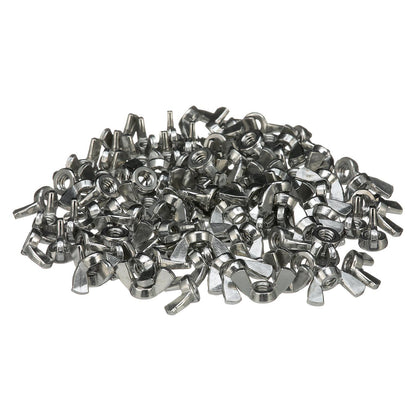 1/4-20 18-8 Stainless Steel Wing Nut, 100/PK