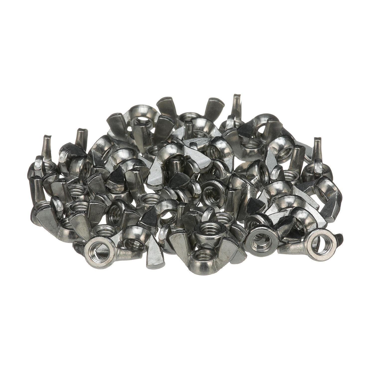 3/8-16 18-8 Stainless Steel Wing Nut, 50 per Bag, 50/PK