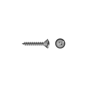 #10 x 1-1/2in 18-8 Stainless Steel Square Oval Head Tapping Screw, 100/PK