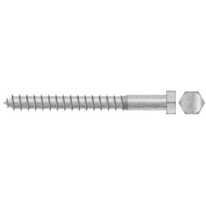 3/8 x 4in Galvanized Lag Screw, 25/PK