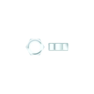 1/4-20 Chrome Plated 18-8 Stainless Steel Hex Nut, 50/PK