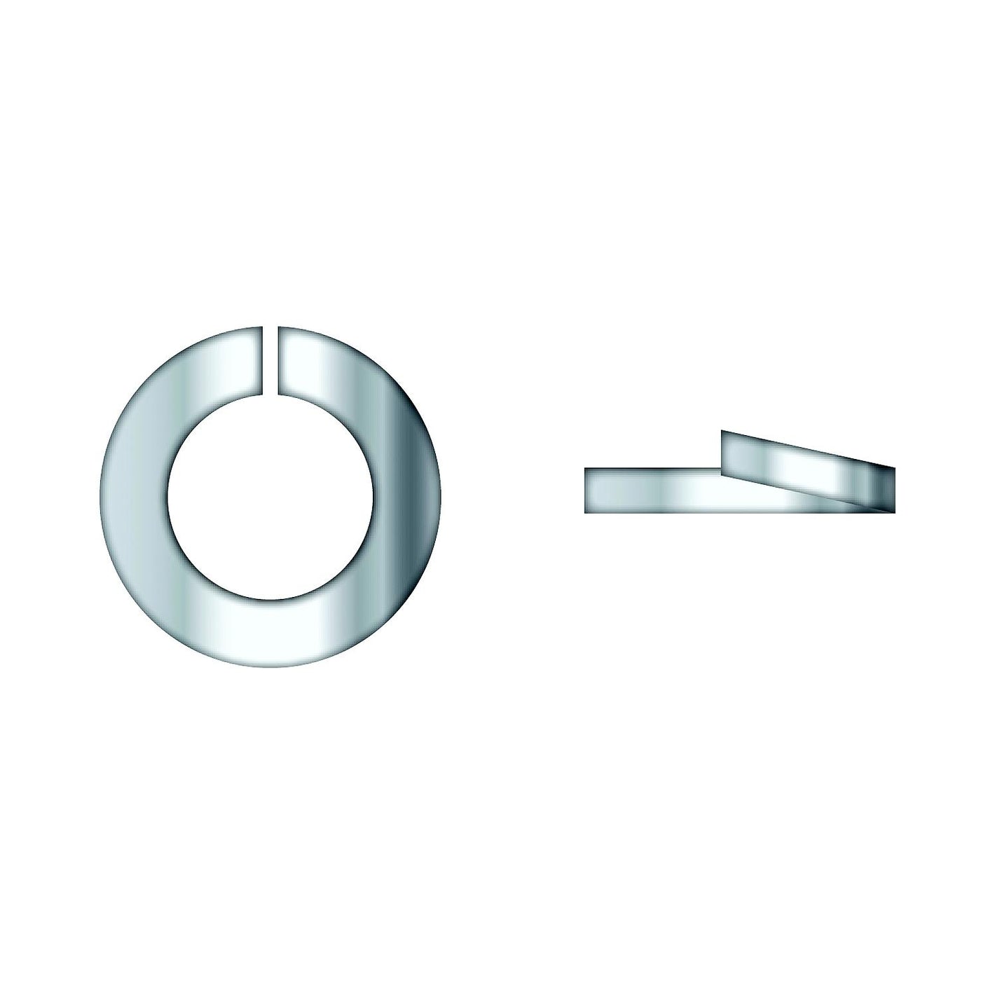 1/4in Chrome Plated 18-8 Stainless Steel Flat Washer, 50/PK