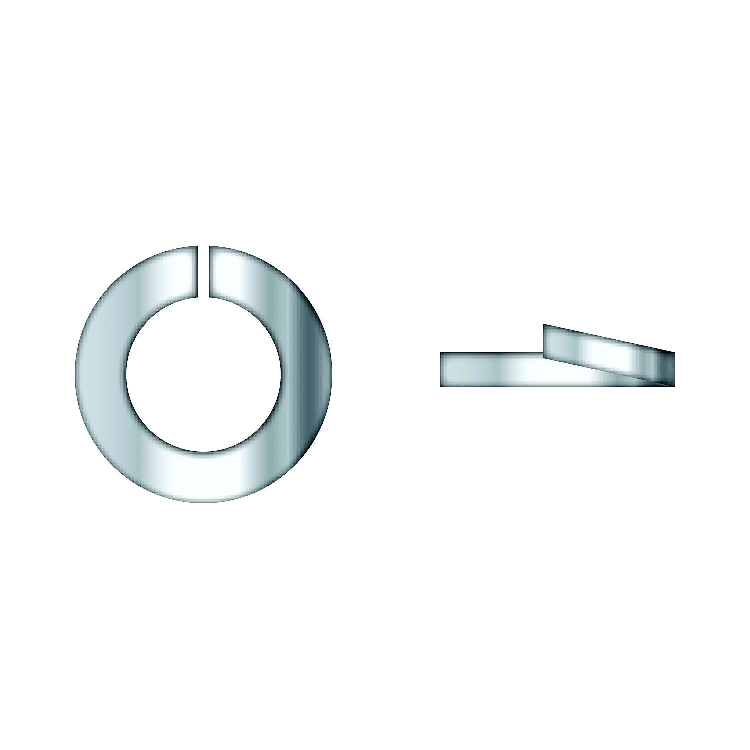 1/4in Chrome Plated 18-8 Stainless Steel Flat Washer, 50/PK