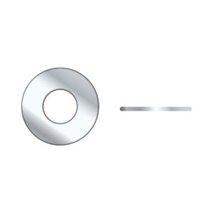 1/4in Chrome Plated 18-8 Stainless Steel Lock Washer, 50/PK