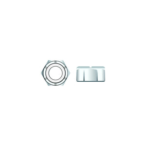 10-24 Nylon Insert Chrome Plated 18-8 Stainless Steel Locknut, 50/PK