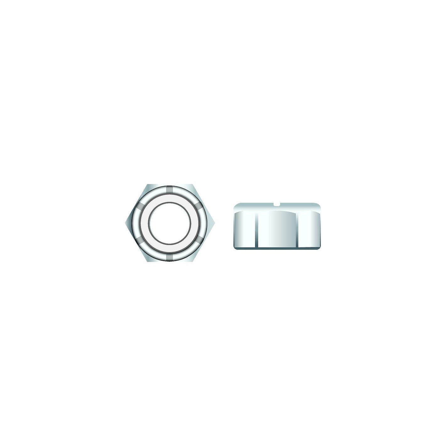 5/16-18 Nylon Insert Chrome Plated 18-8 Stainless Steel Locknut, 50/PK