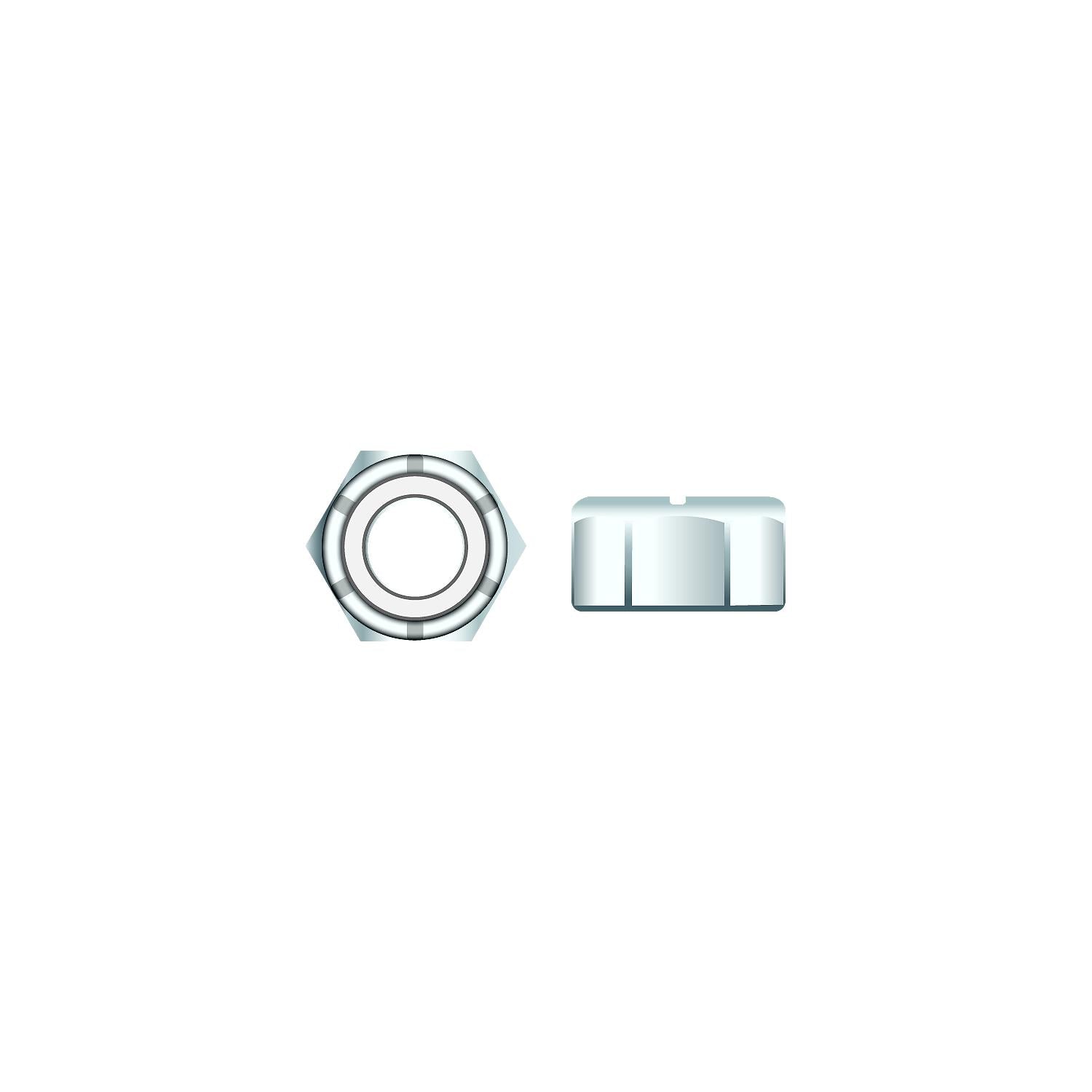 1/4-20 Nylon Insert Chrome Plated 18-8 Stainless Steel Locknut, 50/PK