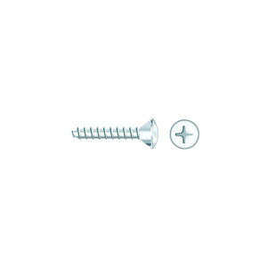 #10 x 1-1/4in Chrome Plated 18-8 Stainless Steel Phillips Oval Head Tapping Screw, 50/PK