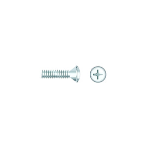 8-32 x 2in Chrome Plated 18-8 Stainless Steel Phillips Oval Head Machine Screw, 25/PK