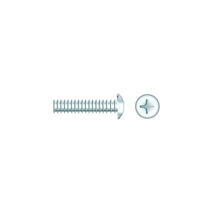 1/4-20 x 2in Chrome Plated 18-8 Stainless Steel Phillips Truss Head Machine Screw, 50/PK