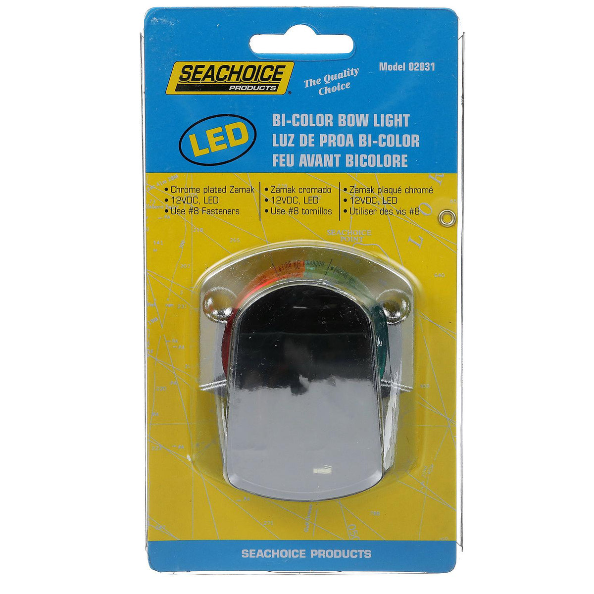 LED Bi-Color Bow Light, Chrome, 3in