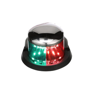 LED Bi-Color Bow Light, Chrome, 3-1/4in
