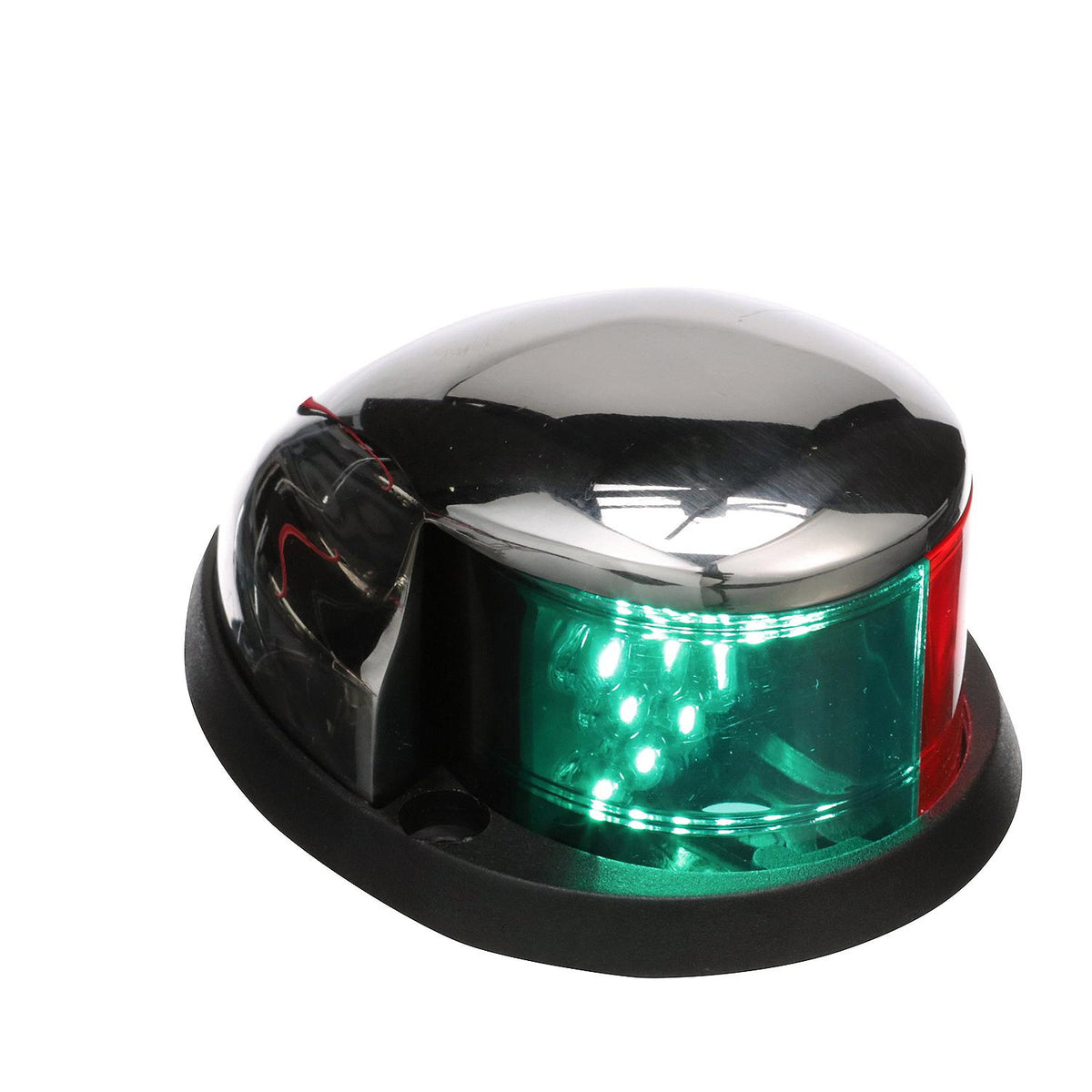 LED Bi-Color Bow Light, Chrome, 3-1/4in