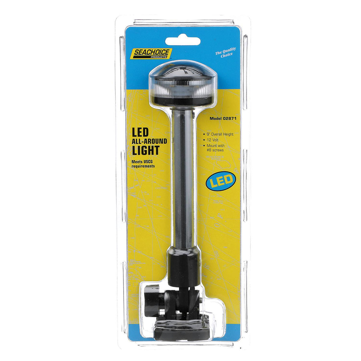 Fold-Down LED Vertical All-Round Light, 8-7/8in Height