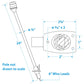 LED All-Round Light, Stainless Steel Tubing, 24in w/ Black Base