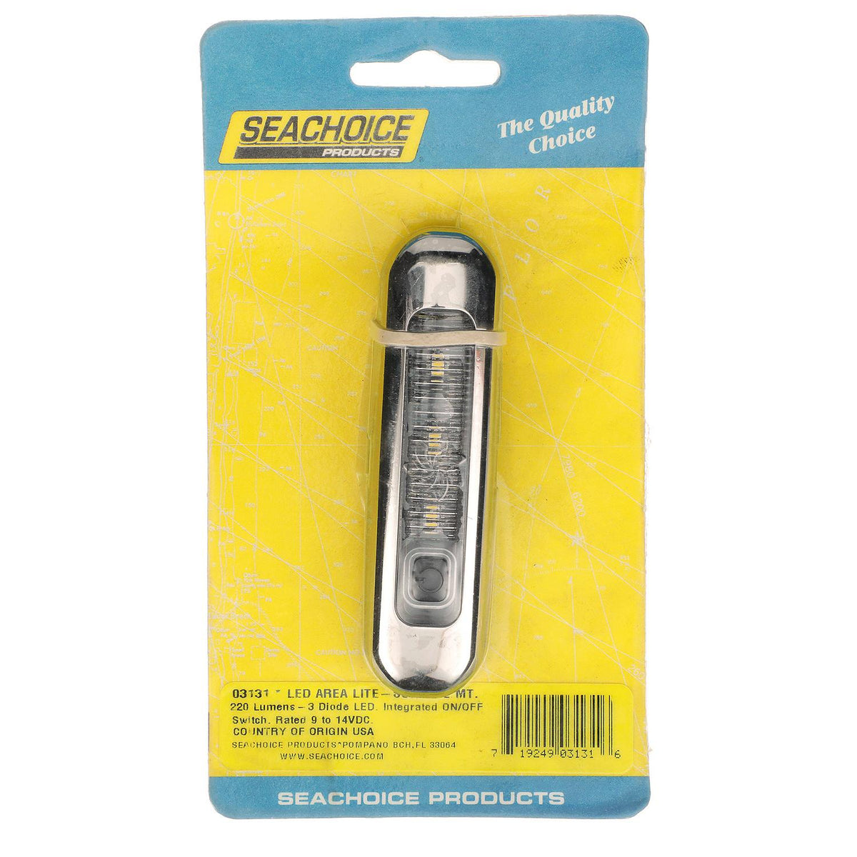 Stainless LED Surface Mount Area Light w/ On/Off Switch, White