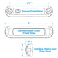 Stainless LED Surface Mount Area Light w/ On/Off Switch, White