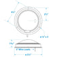 LED Surface-Mount Dome Light, Bright White, Stainless Steel Flange, 4 in. Dia