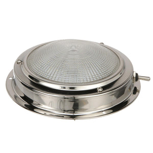 LED Surface-Mount Dome Light, Bright White, Stainless Steel Flange, 5 in. Dia
